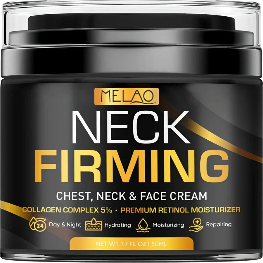 Revitalize & Firm: MELAO Neck Firming Cream with Retinol, Collagen Peptides & Hyaluronic Acid – Day & Night Hydrating Face Moisturizer